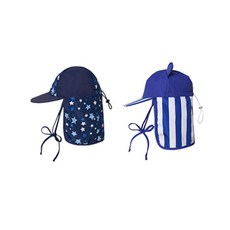 JOY MULTI 男童星星印花防水遮陽帽 2入