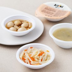 엘빈즈 일품세트 완도식한우전복미역국 130g + 부산식순한국밥 130g + 감자채볶음 100g + 메추리알조림 80g, 1세트