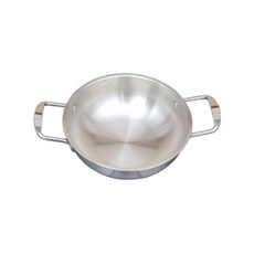 POTENCIA IH爐適用不鏽鋼霧面雙耳湯鍋, 單色, 20cm, 1個