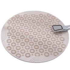 DAILYSHARE 浴室防滑圓形腳踏墊, 棕色, 1個