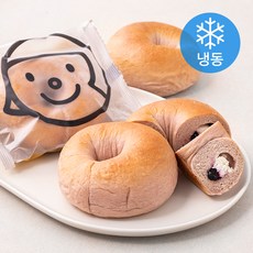 훕훕베이글 블루베리러버 베이글 3개입(냉동), 1세트, 160g