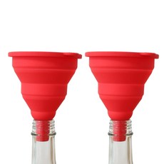 LIVING HAPPY 矽膠伸縮漏斗, 單一顏色, 2個