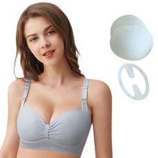 더블유비비 심플 볼륨 업 주름 라인 브라 + 가슴패드 + 고정클립 세트 CO8