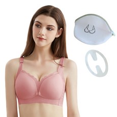 WBB 花朵透氣孕婦哺乳內衣+洗衣網+固定夾套裝CO5