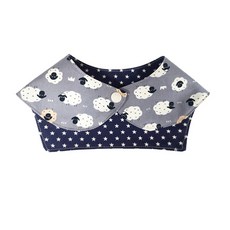 Dogmam 寵物 羊與星星 領巾披肩 S~SM, 1個, 灰色 + 海軍藍