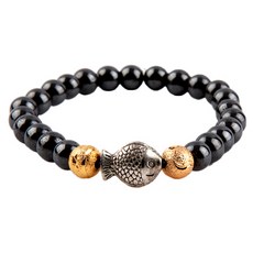 Energetic Stone金球錦鯉磁鐵手鍊 XL 8mm, 1個