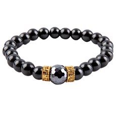 Energetic Stone Micro Terra Ball滿字磁鐵手鍊 L 8mm, 1個