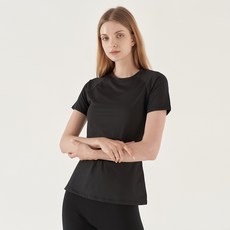 녹족 여성용 냉감 통기성 에센셜 요가 필라테스 반팔 티셔츠