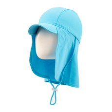 KOOGI ADVENTURE ADVENTURE 孩童素色護頸遮陽帽 LM-A0506, 藍色