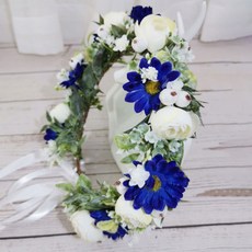 Get It Blue新娘浪漫頭飾婚禮花冠, 2個, 藍色