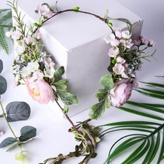 浪漫婚禮花環, 2個, 粉色的