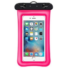 TnP 管狀彩色掛繩防水袋, 1個, 亮粉色