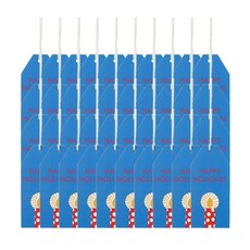 快樂假期吊牌, 100個, 藍色