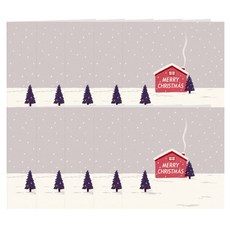 雪花卡片 + 內頁 + 卡片信封組合, 10套, 白色(信封)