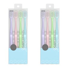 쁘띠마인 부드러운 작은모 파스텔 칫솔 4종 세트, 2세트, 4개입