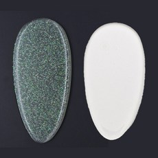 플로리빙 둥근 글라스 풋케어 각질제거 파일 글리터그린, 1개입, 2개
