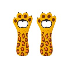 플라라 동물 발바닥 자석 오프너, 옐로우, 2개