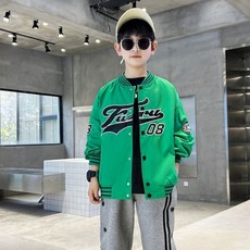 孩童經典印花棒球外套