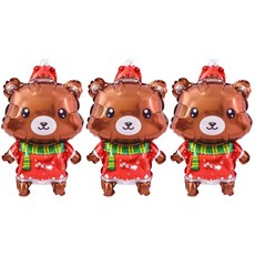 WOW PARTY KOREA 小紅帽與小熊鋁箔氣球, 3個, 混合顏色