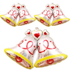 鐘形鋁箔氣球, 3個, 銀色