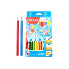 Maped Color'Peps Jumbo 彩色鉛筆 834010, 2個, 12色