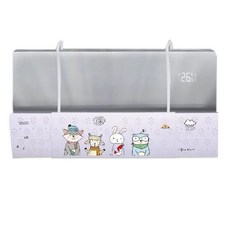 더벨라 간편 설치 벽걸이 에어컨 윈드 디플렉터 가드, 화이트D