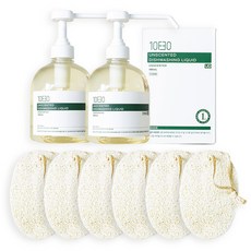 1OF30 Ilohsamgong 1 種水果和蔬菜洗滌無味 EM 餐具洗滌劑 480ml 2p + Ohen 壓縮洗滌器 6p 套組, 1套