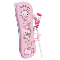 LILFANT Hello Kitty造型餐具組, 混色, 筷子+餐具盒, 1組