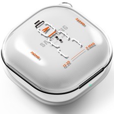 플래나 크리스마스 시리즈 갤럭시 버즈 라이브 하드 투명 케이스, BDL-SC-CHR, 4 Snowman 눈사람, 1개