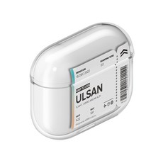 PLAN.A AirPods登機票圖案TPU透明保護殼, 5 蔚山, APP-SC-DOM