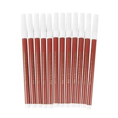 제이에스트레이딩 布料用 水溶性裁縫粉筆 17 x 1cm, 棕色, 12個