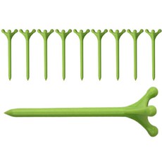 Iltareu 彩色高爾夫球釘 三叉型細長長釘 10入, 綠色