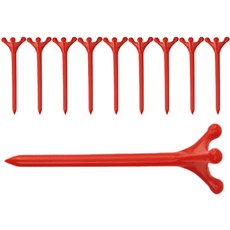 일타르 컬러 골프티 삼발형 슬림 롱티 10p, 레드