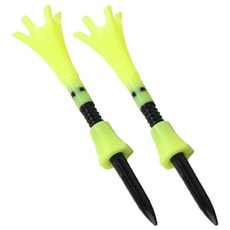 Yil Tar長度可調節螢光彩色塑膠高爾夫球座 2入, 隨機發貨