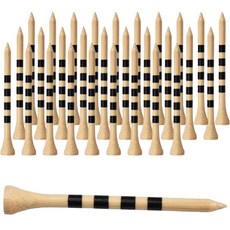 Yil Tar黑色條紋木質高爾夫長球座 100入, 木料