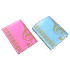 Widen 樂譜整理透明文件夾 80頁, 2個, 隨機出貨
