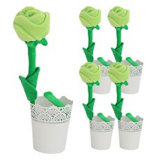 프랑온드 패브릭 장미 철사 꼬임 인형 5p, 그린, 60cm