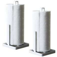 Bellobi簡約廚房紙巾架, 白色的, 2個