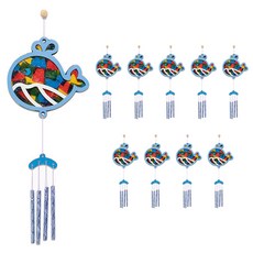 minhwashop 陽光捕手風鈴製作 鯨魚, 單一顏色, 10套