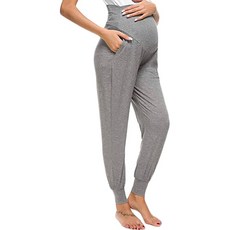 瑜珈訓練運動單色孕婦褲