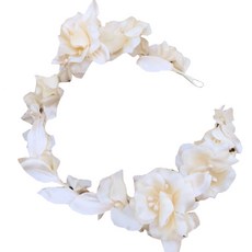 派對用品 花瓣髮飾花環, 白色, 1個