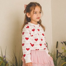 女童款愛心套頭針織衫