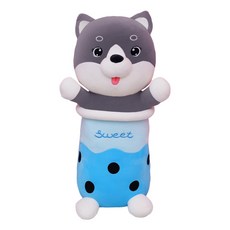 Haesol 珍珠奶茶軟糖 柴犬麻糬 睡覺娃娃, 1個, 藍色站立