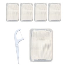 BMBO 牙線棒 白色 G7172 50入+收納盒 9*6cm組合, 5組