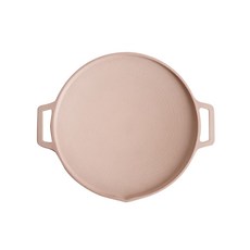 露營用IH感應雙耳不沾烤盤 粉色+玻璃鍋蓋+木柄握把+專用收納包, 30cm, 1組