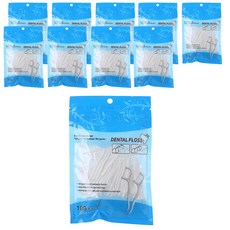 화이트 일회용 스마트 파우치형 치실 G7182, 8.5cm, 100개입, 10개