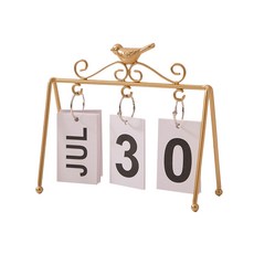 Yesso室內裝飾桌上桌曆, 1個, 鋼 金