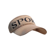 英文刺繡運動遮陽帽, 卡其棕色