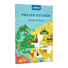 mideer 郵票學到的世界地圖貼紙遊戲, 混合顏色