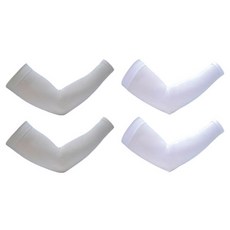 Make Four 運動涼感袖套 雙手 2入組, 淺灰色, 白色